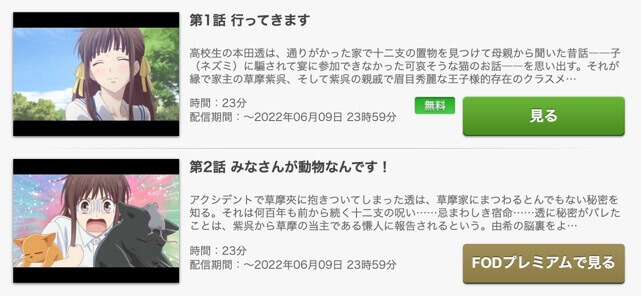 アニメ フルーツバスケット 1st Seasonの動画を無料で見れる配信サイトまとめ