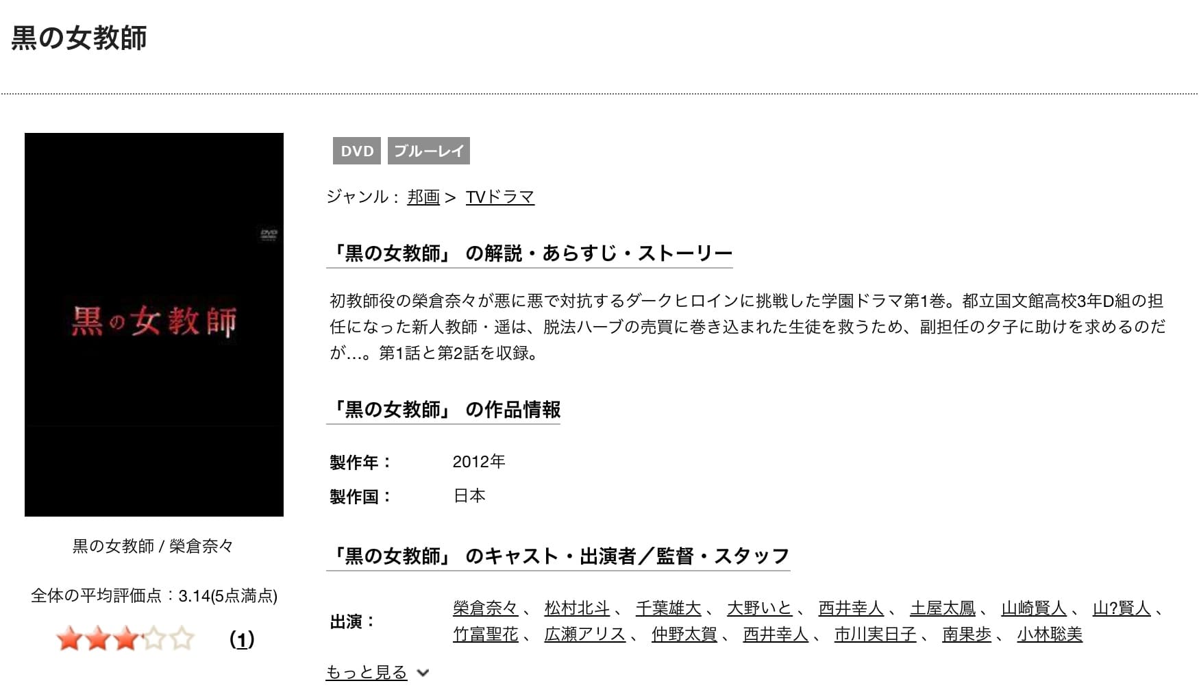 ドラマ 黒の女教師の動画を無料で見れる配信サイトまとめ