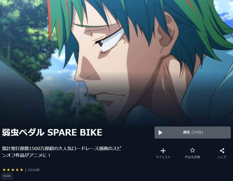 アニメ 弱虫ペダルspare Bikeの動画を無料で見れる配信サイトまとめ