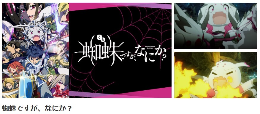 蜘蛛ですがなにか dアニメ