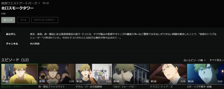 池袋ウエストゲートパークHulu