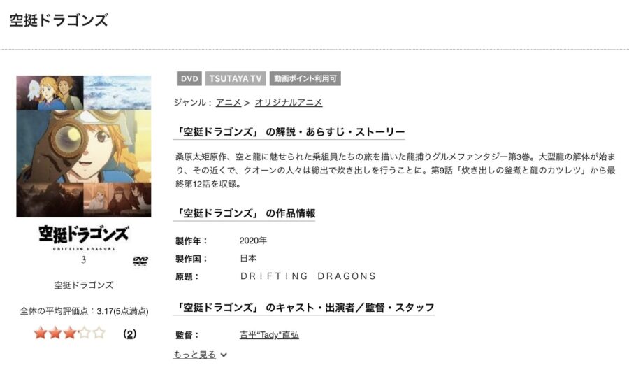空挺ドラゴンズTSUTAYA DISCAS画像