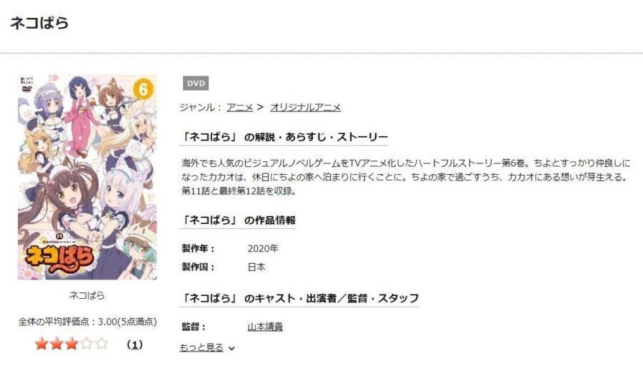 ネコぱらtsutayadiscas
