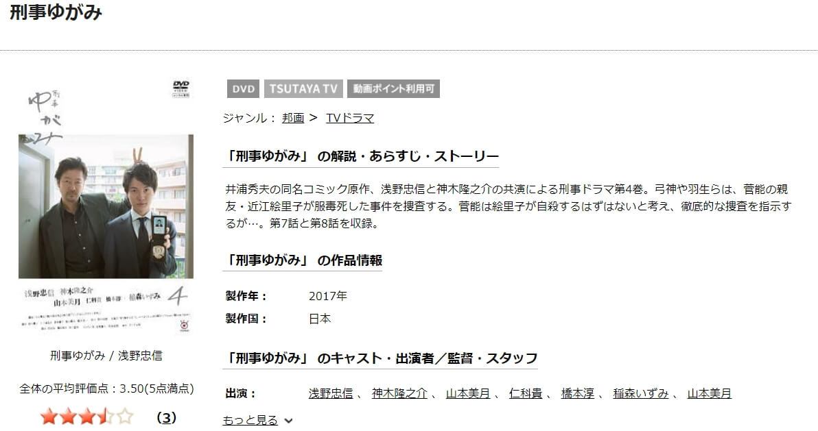 刑事ゆがみDVD 無料