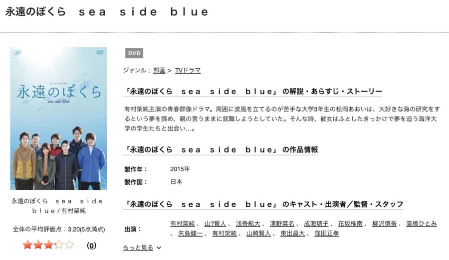 永遠のぼくら sea side blue TSUTAYA DISCAS