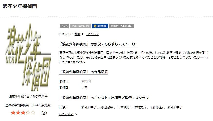 浪花少年探偵団TSUTAYA DISCAS