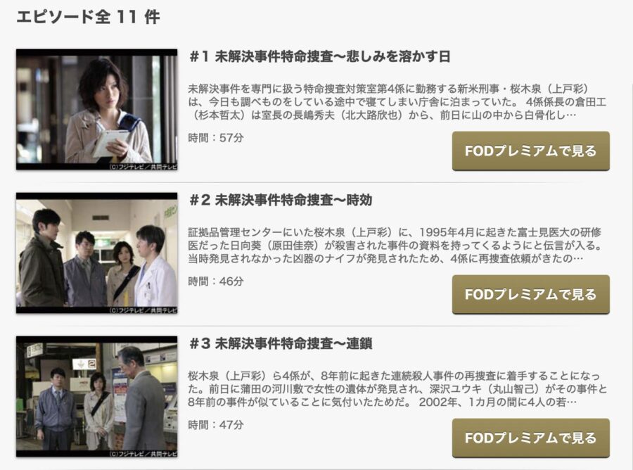 ドラマ 絶対零度 未解決事件特命捜査 の動画を無料で見れる配信サイトまとめ