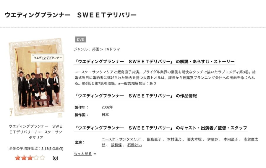 ウエディングプランナー SWEETデリバリーDVD 無料