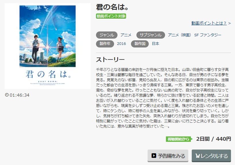 映画 君の名は の動画をフルで無料視聴できる配信サイトまとめ