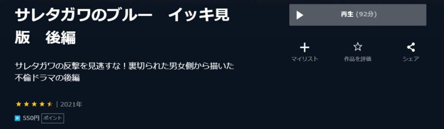 サレタガワのブルー イッキ見ver. 後編U-NEXT