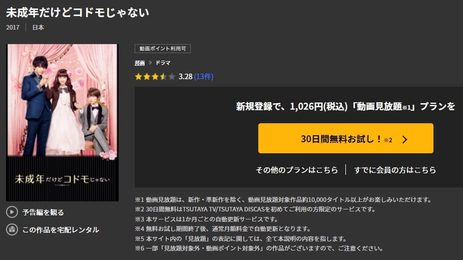 映画 未成年だけどコドモじゃないの動画をフルで無料視聴できる配信サイトまとめ