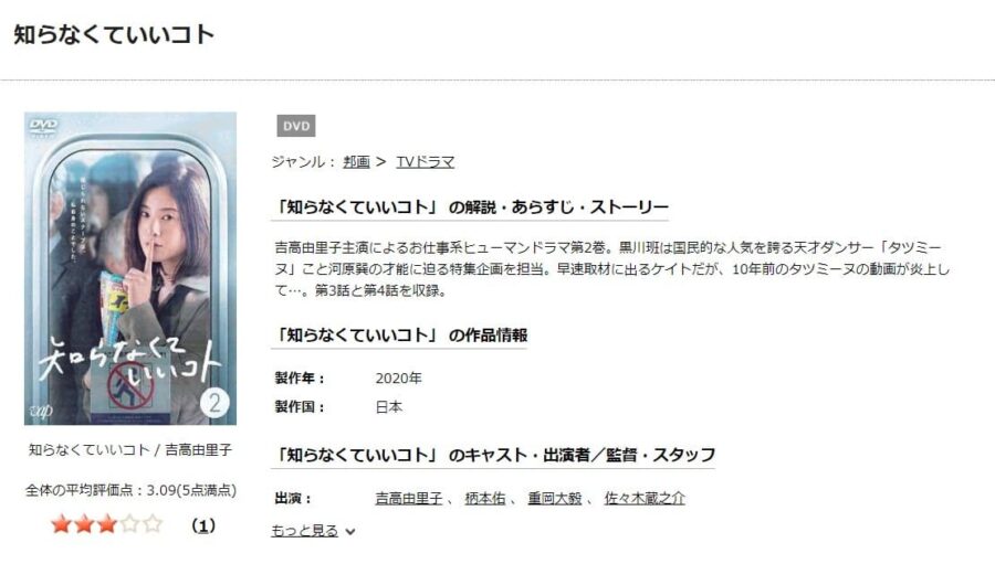 知らなくていいコトTSUTAYA DISCAS