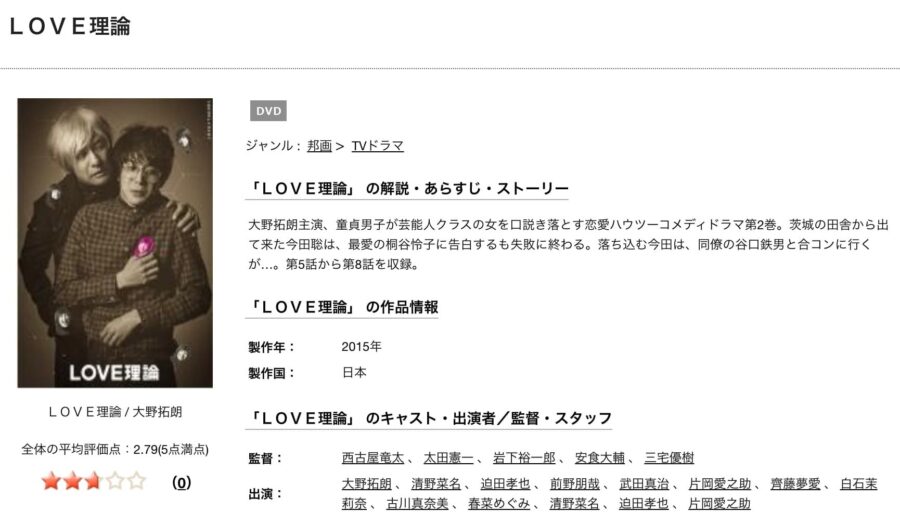 LOVE理論TSUTAYA DISCAS