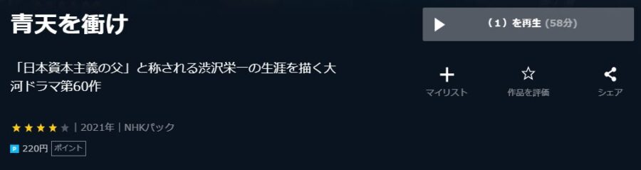 ドラマ 青天を衝けの動画を無料で見れる配信サイトまとめ