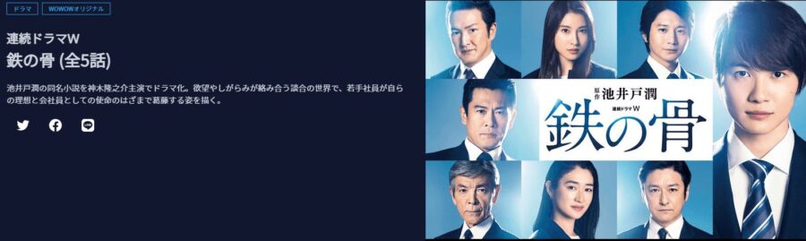 鉄の骨(神木隆之介)WOWOW