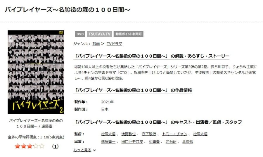 バイプレイヤーズ〜名脇役の森の100日間〜TSUTAYA DISCAS