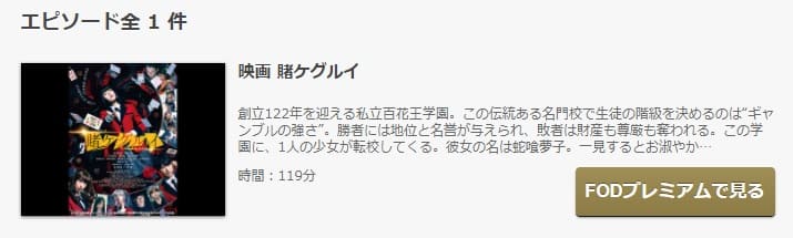 劇場版賭ケグルイ1stFOD