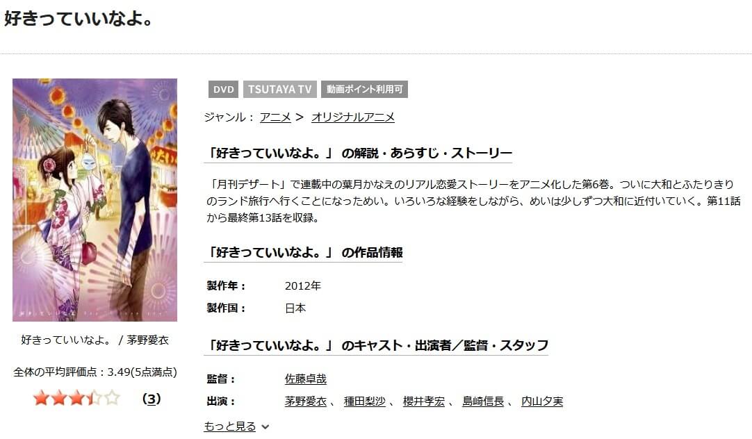 アニメ 好きっていいなよ の動画を無料で見れる配信サイトまとめ