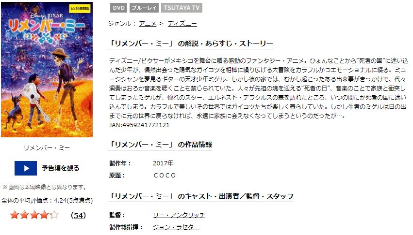 映画 リメンバー ミーの動画をフルで無料視聴できる配信サイトまとめ