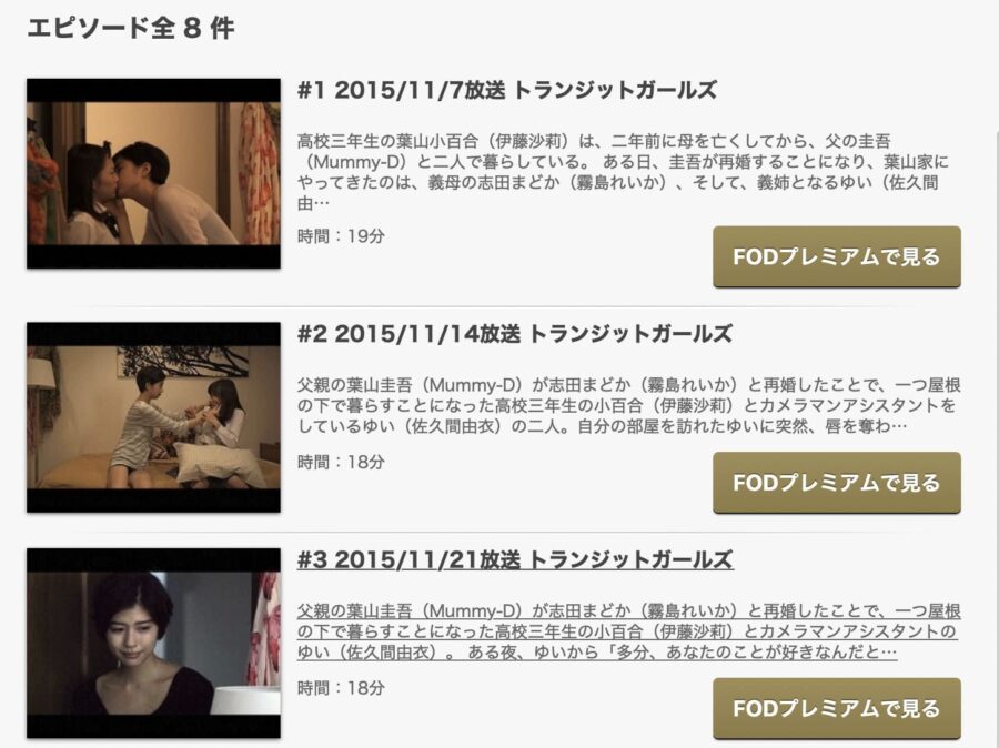ドラマ トランジットガールズの動画を無料で見れる配信サイトまとめ