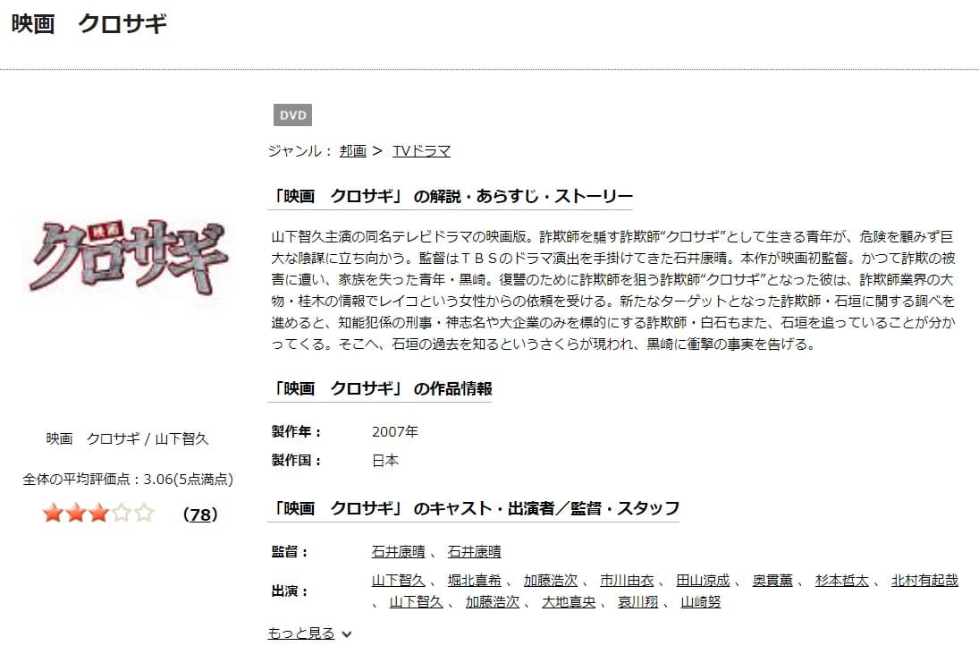 劇場版クロサギDISCAS
