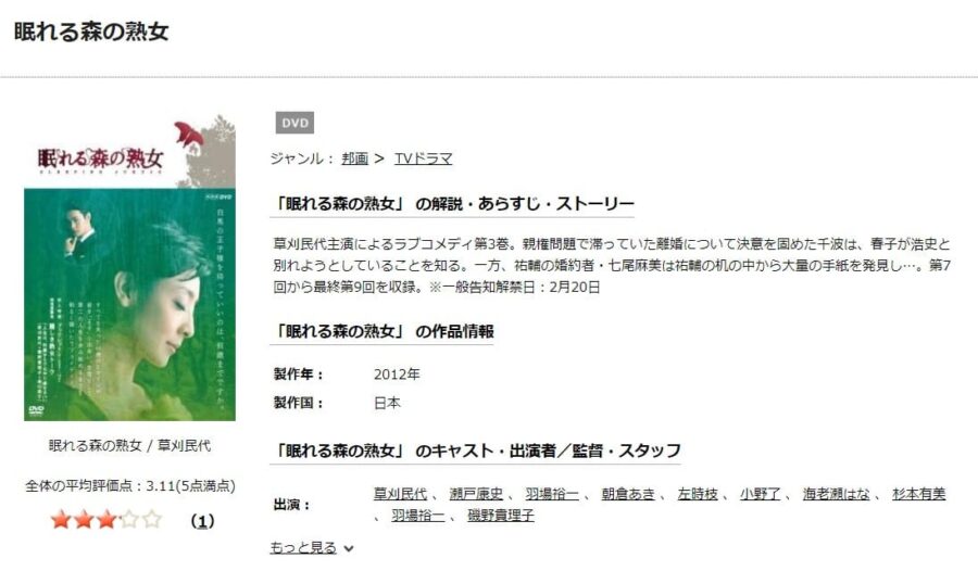 眠れる森の熟女TSUTAYA DISCAS