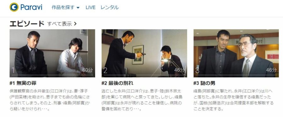 逃亡者 RUNAWAY Paravi
