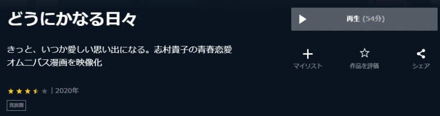 どうにかなる日々U-NEXT