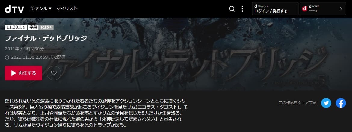 映画 ファイナル デッドブリッジの動画をフルで無料視聴できる配信サイトまとめ