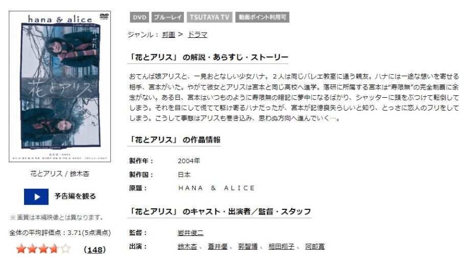 花とアリスTSUTAYA DISCAS
