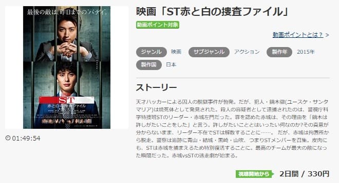 映画｜St赤と白の捜査ファイルの動画をフルで無料視聴できる配信サイトまとめ