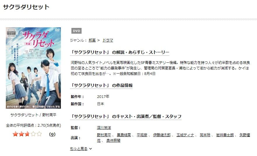 サクラダリセット 後篇 TSUTAYA DISCAS