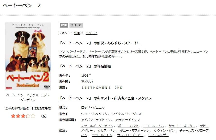 ベートーベン2TSUTAYA DISCAS