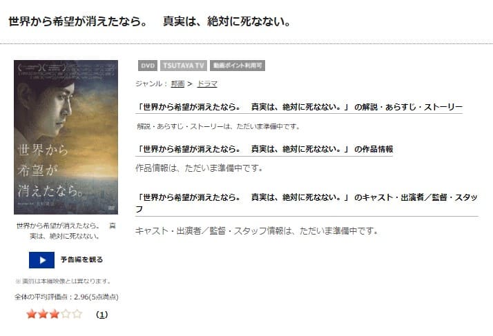 世界から希望が消えたなら。 TSUTAYA DISCAS