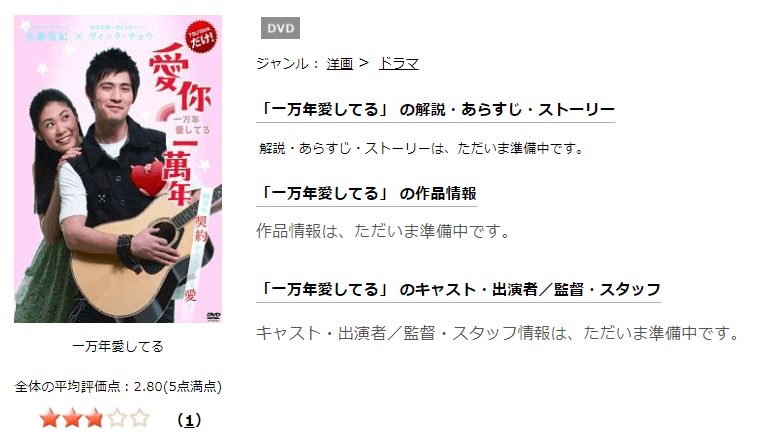 一万年愛してるTSUTAYA DISCAS
