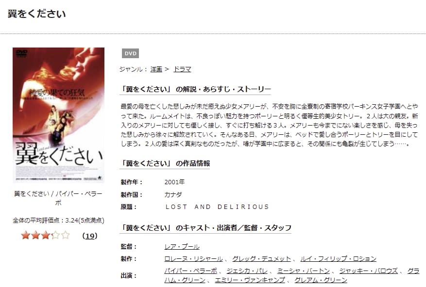 翼をくださいTSUTAYA DISCAS