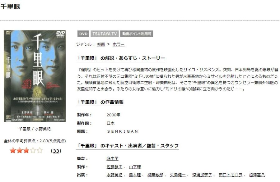 千里眼TSUTAYA DISCAS