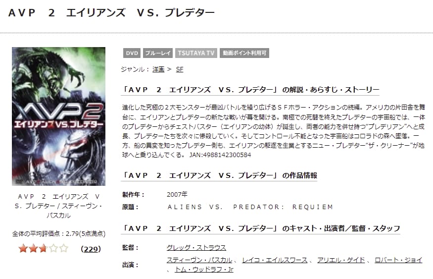 映画 Avp2 エイリアンズvs プレデターの動画をフルで無料視聴できる配信サイトまとめ 映画 Avp2 エイリアンズvs プレデターの動画をフルで無料視聴できる配信サイトまとめ