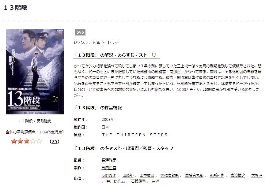 13階段TSUTAYA DISCAS