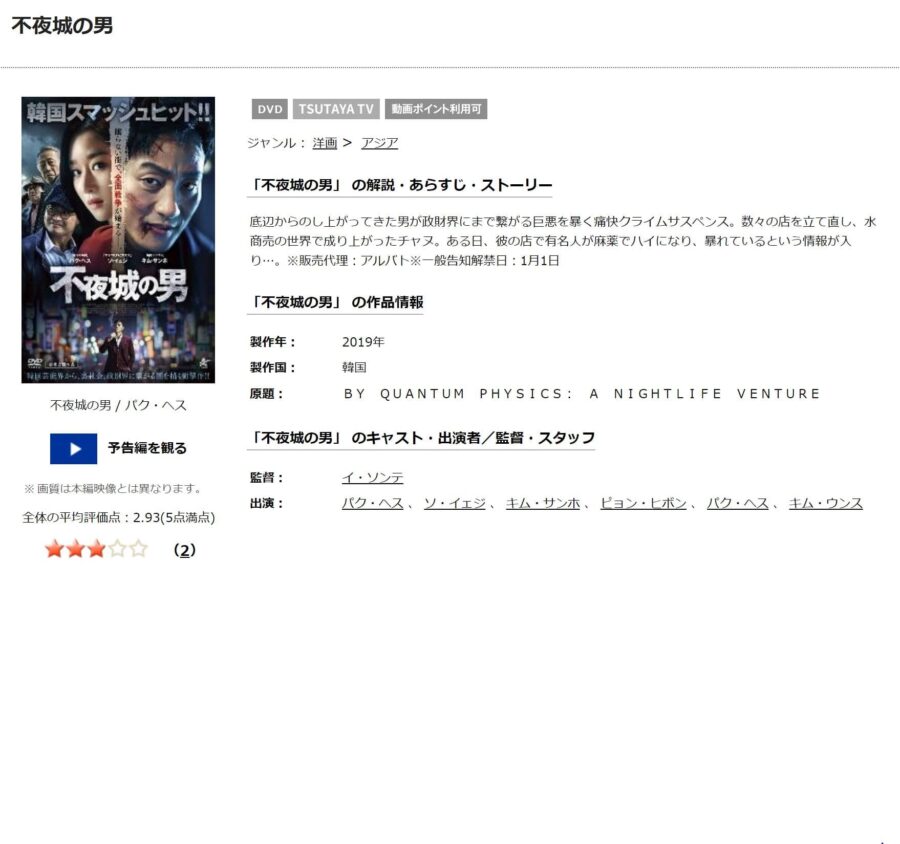 映画 不夜城の男の動画をフルで無料視聴できる配信サイトまとめ