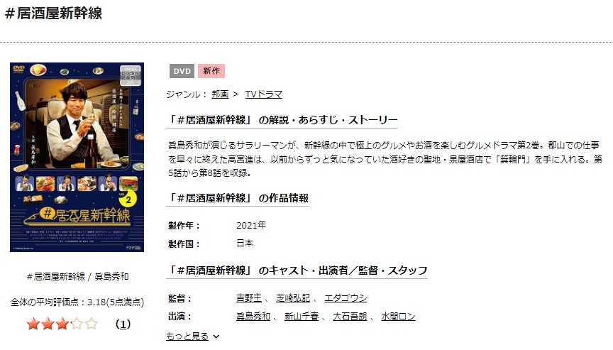 #居酒屋新幹線TSUTAYA DISCAS
