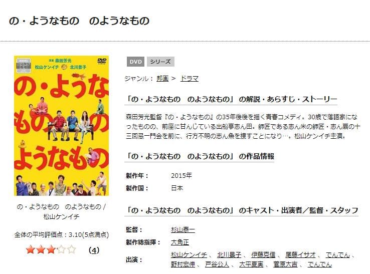 の・ようなもの のようなもの TSUTAYA DISCAS