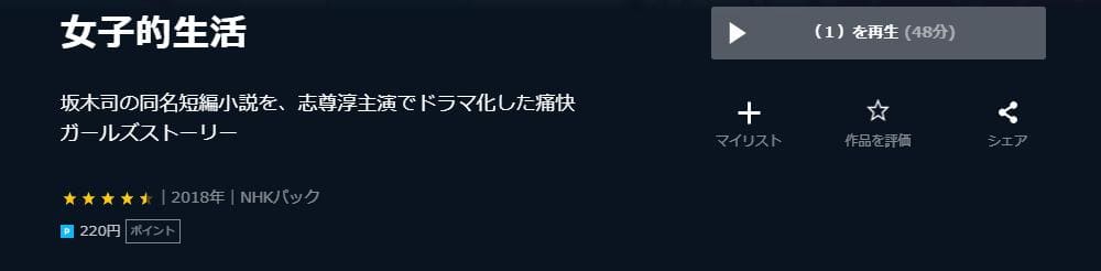 女子的生活 U-NEXT
