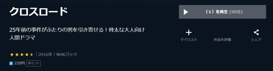 クロスロード U-NEXT