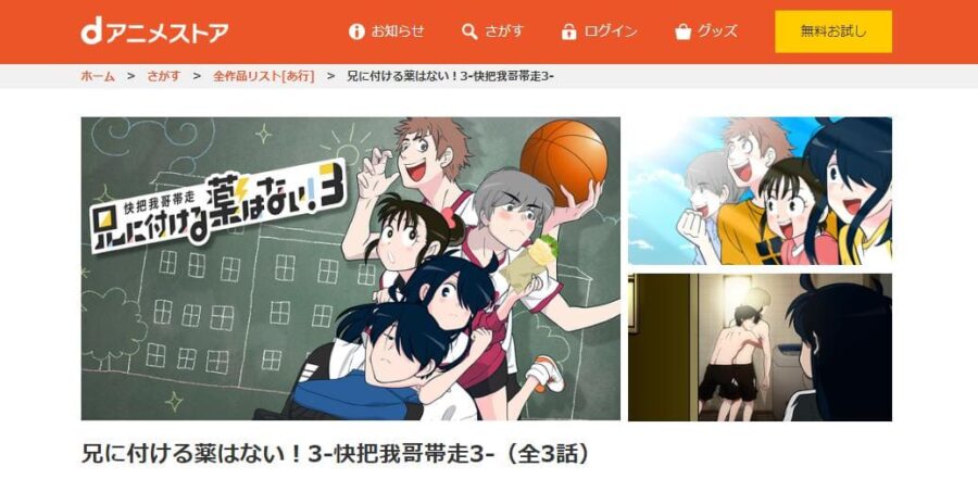 兄に付ける薬はない!-快把我哥帯走-(3期) dアニメストア