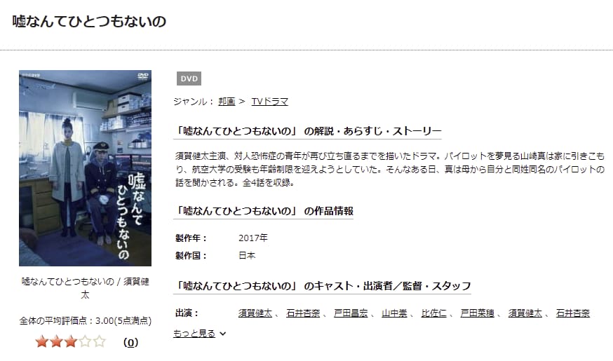 嘘なんてひとつもないのTSUTAYA DISCAS