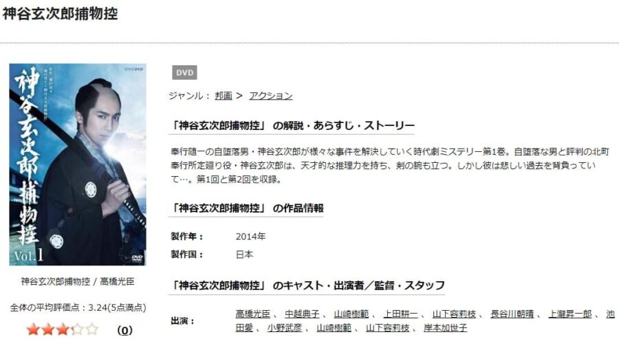 神谷玄次郎捕物控DISCAS
