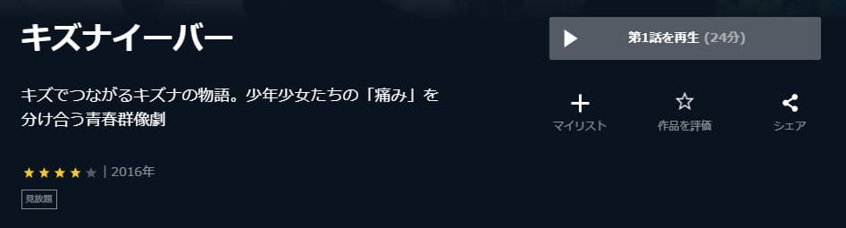 キズナイーバーU-NEXT