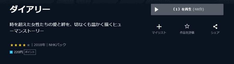 ダイアリーU-NEXT