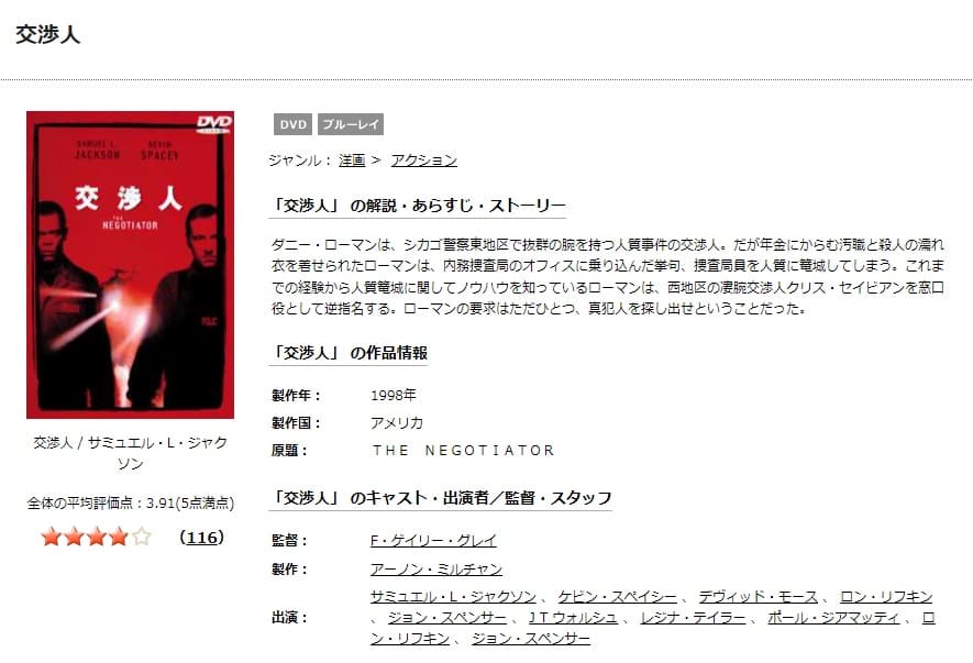 交渉人TSUTAYA DISCAS